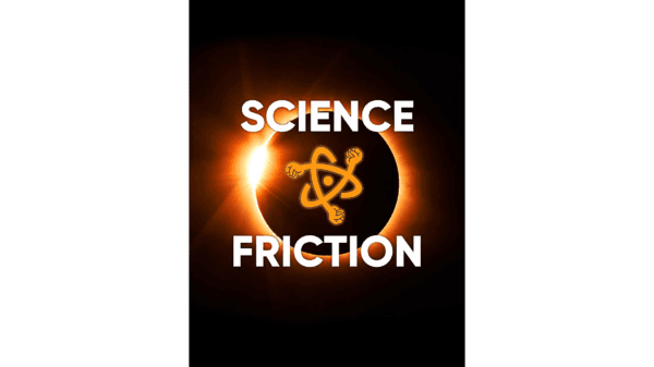 Promotional logo for "Science Friction." (Skeptoid)