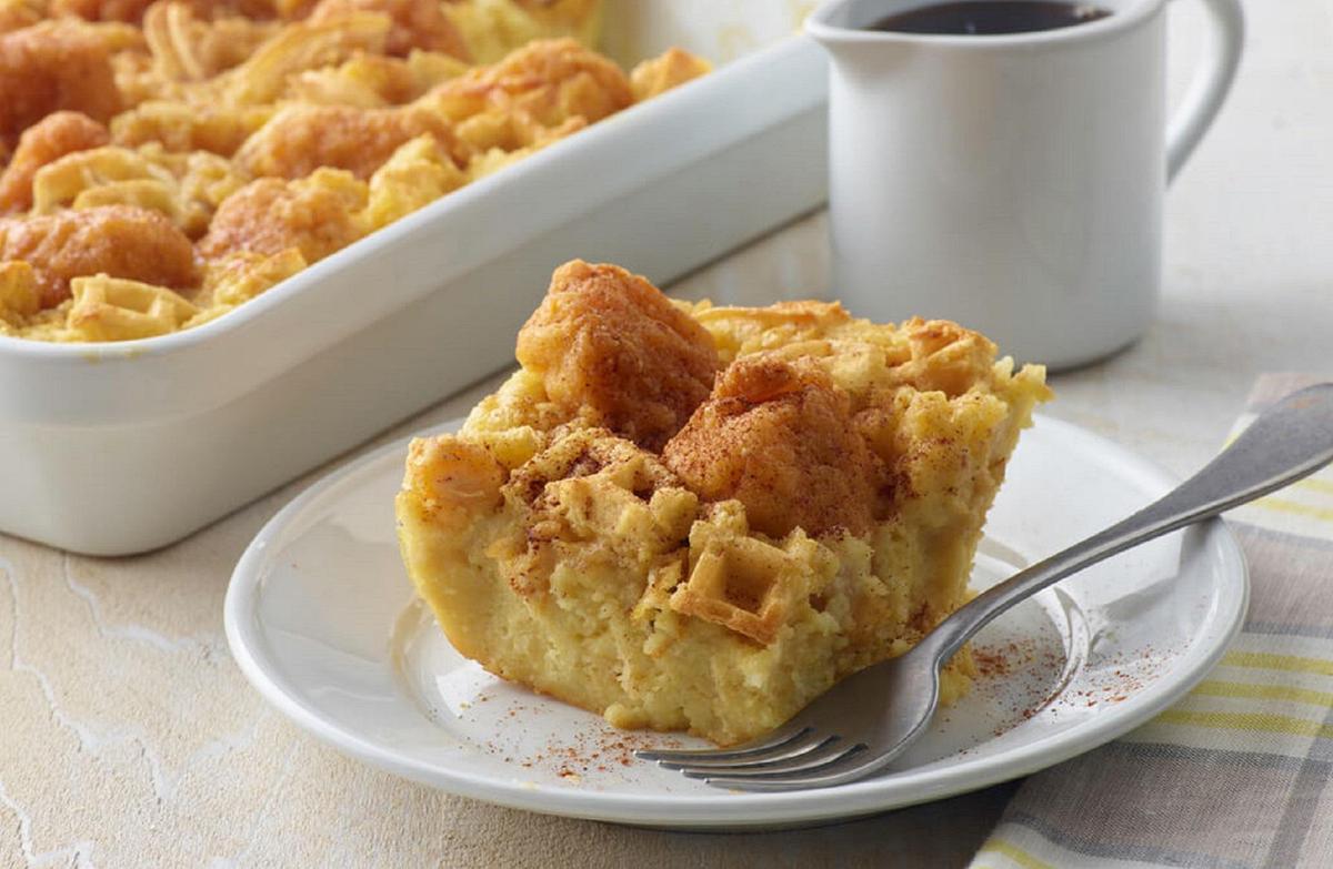 Chicken and Waffle Breakfast Casserole