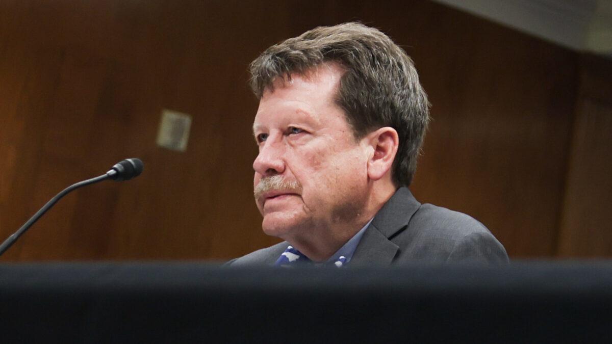 Food and Drug Administration (FDA) Commissioner Robert Califf testifies during a Senate Agriculture, Rural Development, Food and Drug Administration, and Related Agencies Subcommittee hearing on Capitol Hill in Washington on April 28, 2022. (Kevin Dietsch/Getty Images)