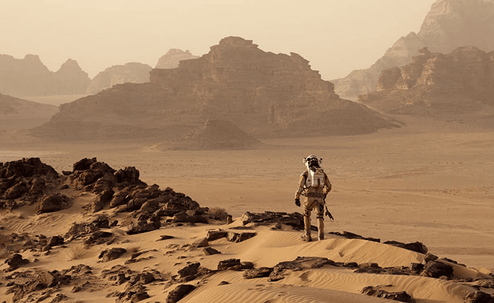 Mark Watney (Matt Damon) is an astronaut trying to figure out how to live on Mars. (Giles Keyte/Twentieth Century Fox Film Corporation)