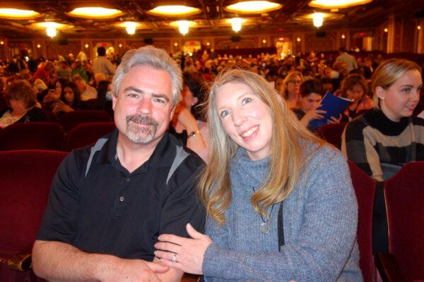 Ray and Darla Rilling attended Shen Yun Performing Arts at the Providence Performing Arts Center in Providence, Rhode Island, on May 8, 2022. (Lily Yu/The Epoch Times)