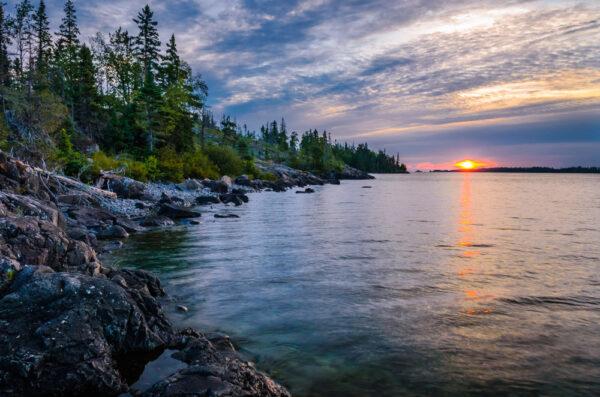 Sunrise at Rock Harbor in the Isle Royale National Park in Michigan. (Posnov/Moment Open/GettyImages)