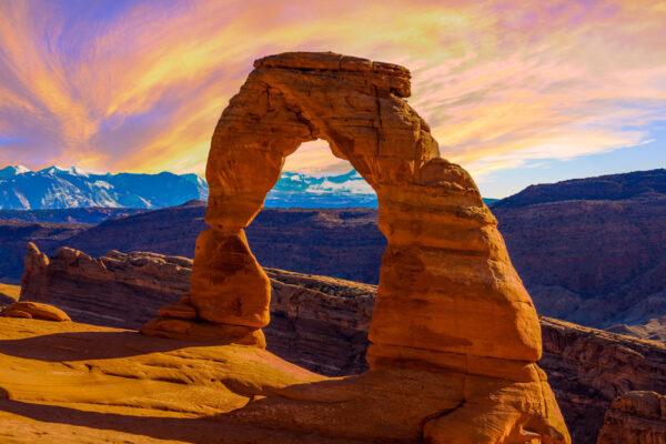Sunset at the Arches National Park in Utah. (Josemaria Toscano/Shutterstock)
