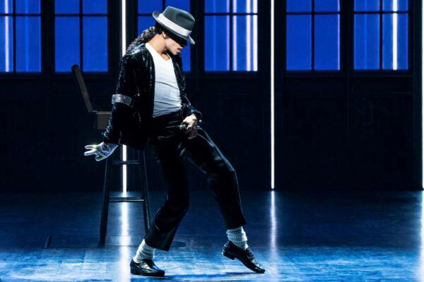 Myles Frost during a performance of the musical "MJ." (Matthew Murphy/O & M Co./DKC via AP)