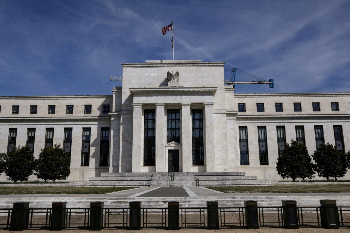 The Federal Reserve Board building on Constitution Avenue is pictured in Washington, on March 27, 2019. (Brendan McDermid/Reuters)