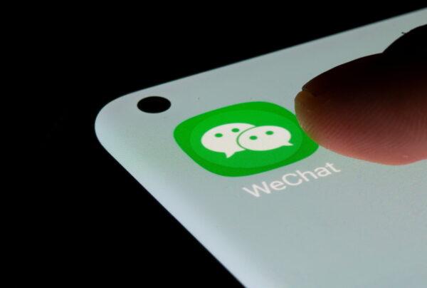 WeChat app on a smartphone in a photo illustration taken on July 13, 2021. (Dado Ruvic/Reuters)