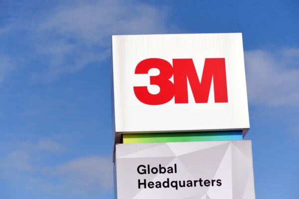 The 3M logo at its global headquarters in Maplewood, Minn., on March 4, 2020. (Nicholas Pfosi/Reuters)
