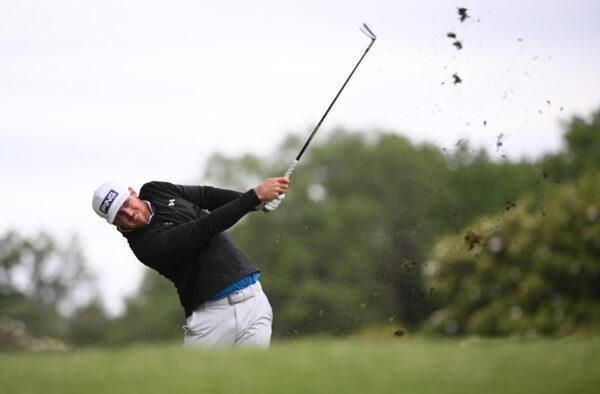 Mito Pereira plays a shot on the 15th hole during the third round of the PGA Championship golf tournament at Southern Hills Country Club in Tulsa, Okla., on May 21, 2022. (Orlando Ramirez/USA TODAY Sports via Reuters)