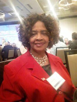 Dorothy Harpe at an election integrity summit in Georgia in February 2022. (Courtesy of Dorothy Harpe)