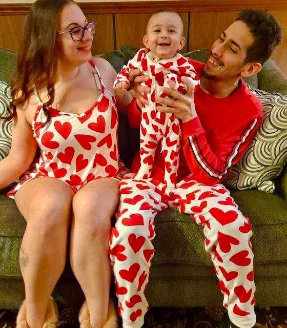 Kelly Battistoni with baby Alessia and proud daddy Jesús. (Courtesy of Kelly Battistoni)