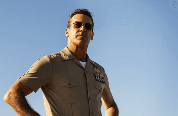 Jon Hamm as Vice Admiral Beau "Cyclone" Simpson in "Top Gun: Maverick." (Paramount Pictures)