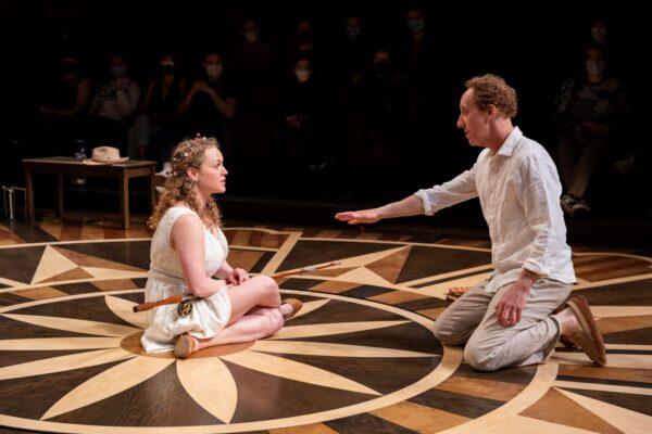 Caroline Neff as Nina and Joey Slotnick as Trigorin in Steppenwolf production of "Seagull." (Michael Brosilow)