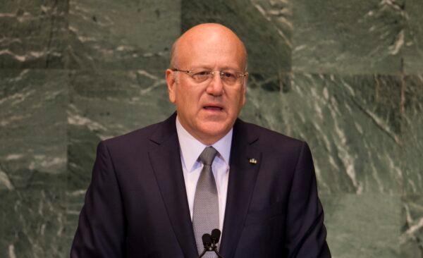 Najib Mikati, President of the Council of Ministers of the Lebanese Republic, addresses the 67th United Nations General Assembly meeting at the United Nations in New York on Sept. 27, 2012. (DON EMMERT/AFP/Getty Images)
