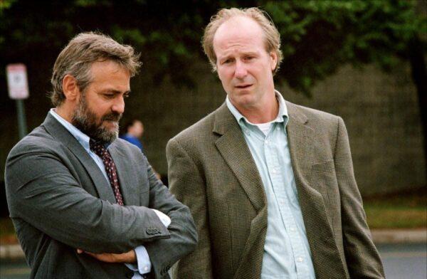 George Clooney as Bob Barnes (L) and William Hurt as Stan in "Syriana." (Warner Bros. Pictures)