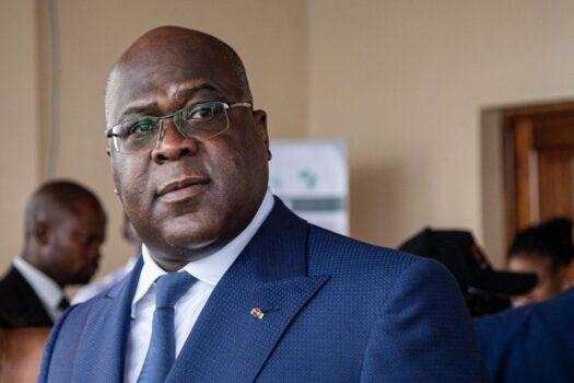  President of Democratic Republic of Congo (DRC) Felix Tshisekedi during the inauguration of the research centre for agribusiness at the International Institute of Tropical Agriculture (IITA) in Bukavu, DR Congo, on Oct. 8, 2019. (Tchandrou Nitanga /AFP via Getty Images)