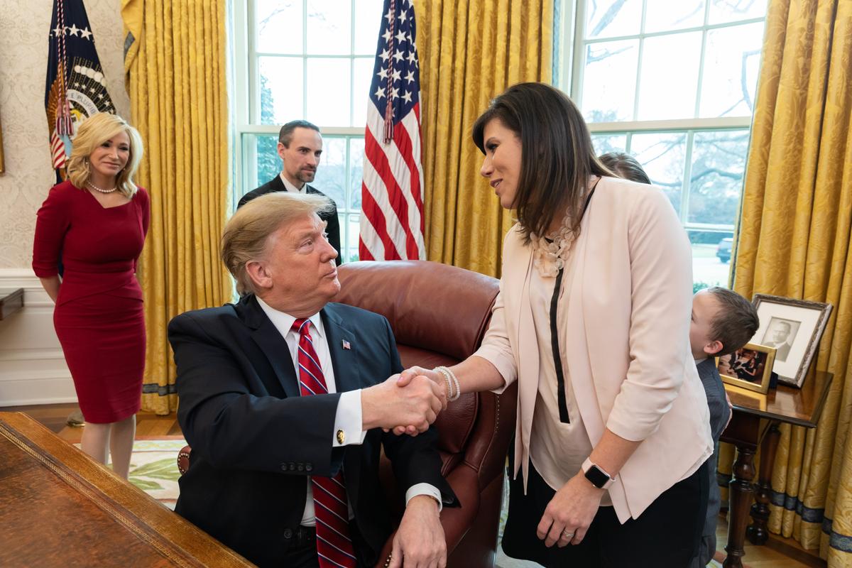 President Donald J. Trump meeting pro-life advocates on Feb. 14, 2019, in the Oval Office of the White House. (Official White House Photo by Joyce N. Boghosian)