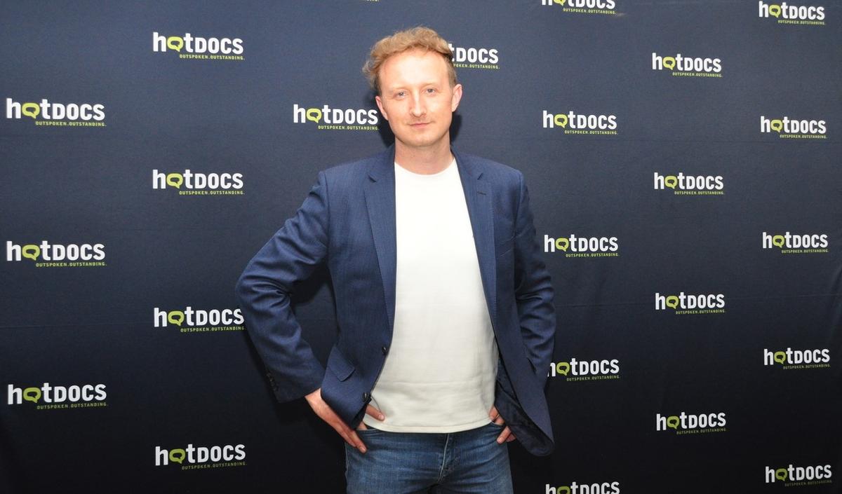  Jason Loftus, director/producer of "Eternal Spring," at a screening of the film in Toronto on May 3, 2022. (Allen Zhou/The Epoch Times)