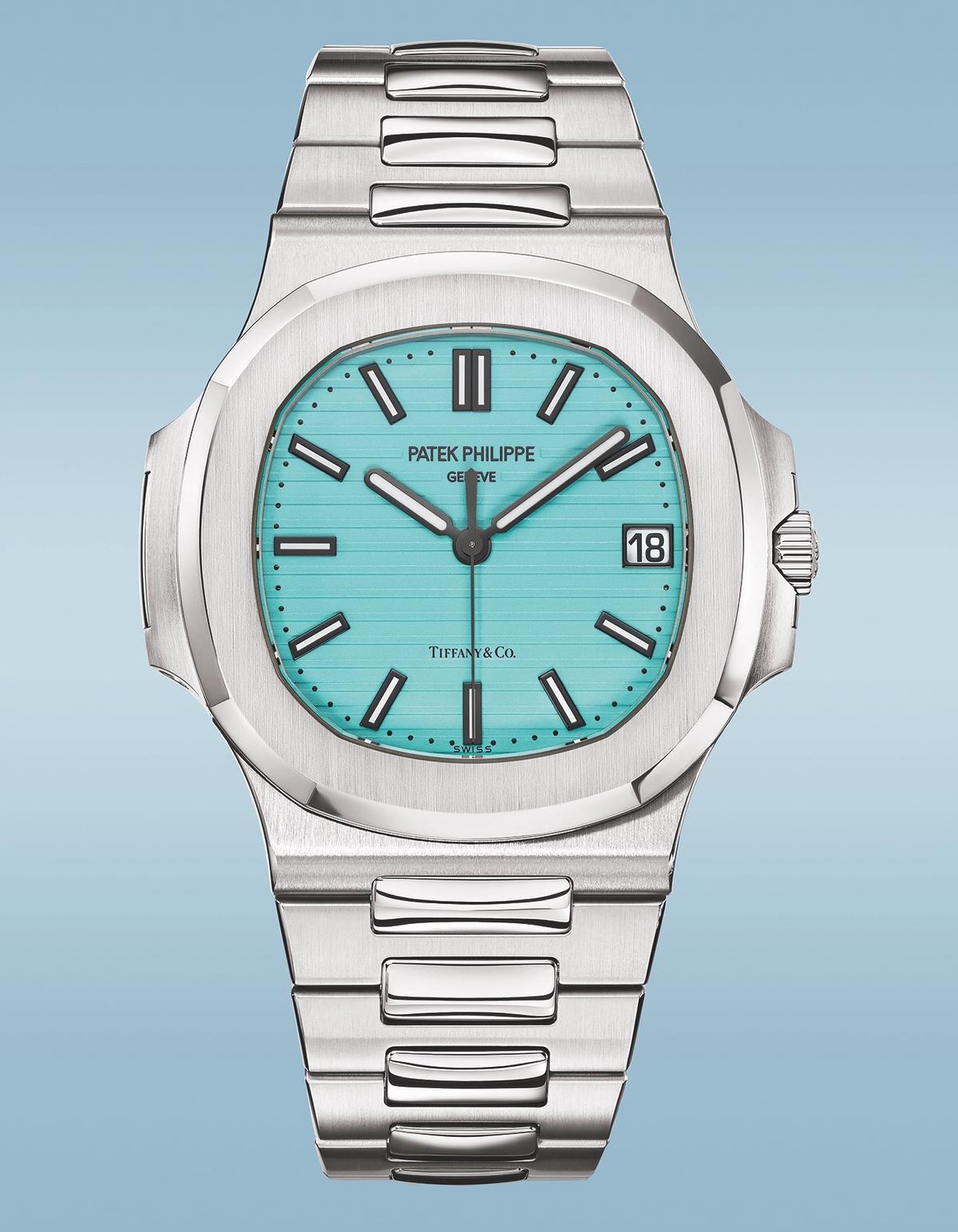 Patek Philippe Tiffany Blue Ref. 5711-1A-018 timepiece. (Courtesy of Patek Philppe)