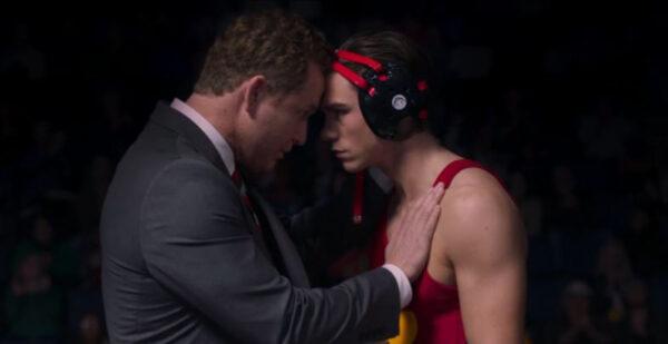 Cole Hauser as John Wright coaching Sean H. Scully as Michael Miller in “The Last Champion.” (Redburn Street Pictures)