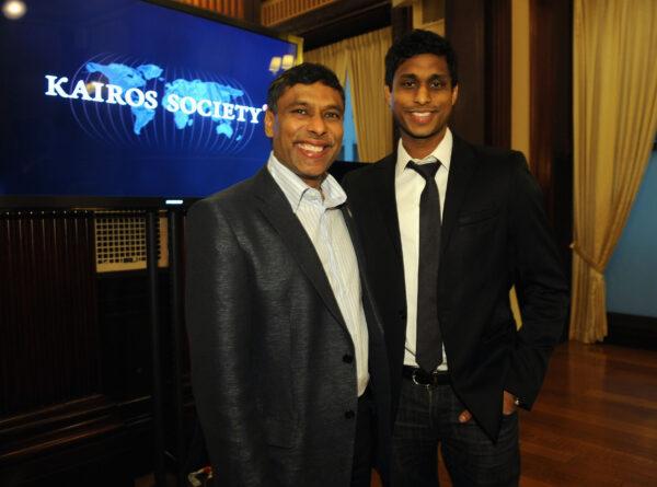 (L-R) Naveen Jain and Ankur Jain attend Kairos Society Global Summit at New York Stock Exchange in New York City on Feb. 23, 2013. (Brad Barket/Getty Images for Kairos Society)