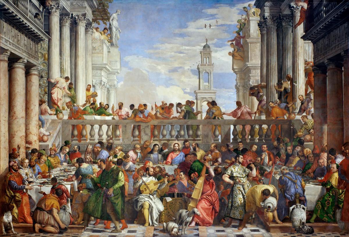 "The Wedding Feast at Cana" by Paolo Veronese, 1563. Oil on canvas. Louvre Museum, Paris.