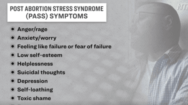 Symptoms of Abortion Stress. (NTD/The Nation Speaks)