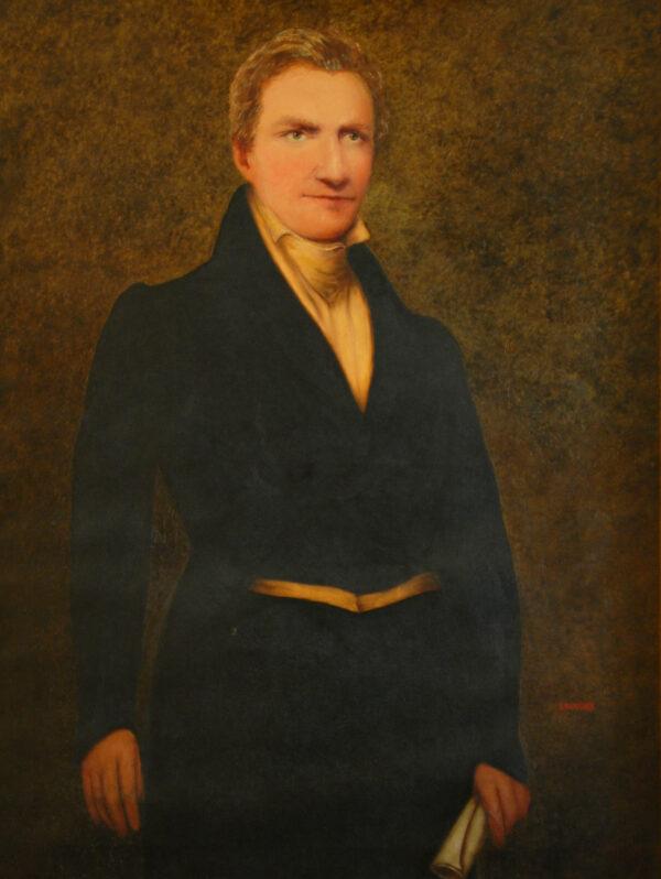 A portrait of Matthew Lyon hangs in the Vermont Statehouse. (Courtesy of the Vermont State Curator's Office)