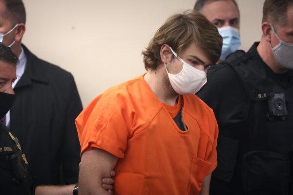 Payton Gendron arrives for a hearing at the Erie County Courthouse in Buffalo, N.Y., on May 19, 2022. (Scott Olson/Getty Images)