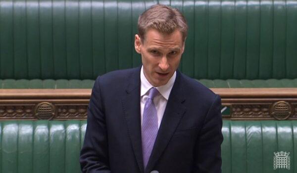 An undated picture of policing minister Chris Philp speaking in Parliament. (House of Commons/PA Media)