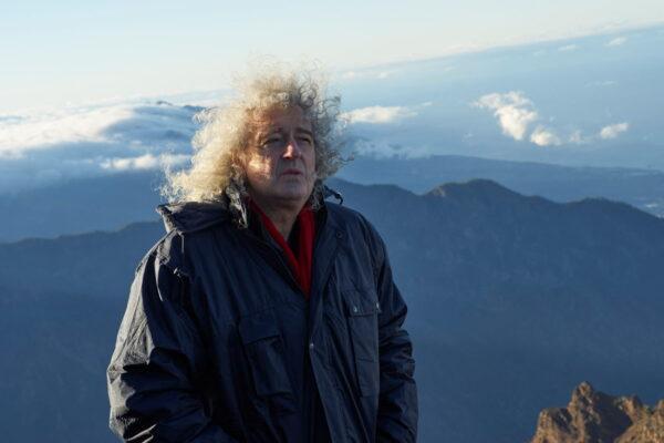 Musician Brian May looks on while shooting a music video on the island of La Palma, Spain, in a file photo. (Richard Gray/Duck Productions/Handout via Reuters)