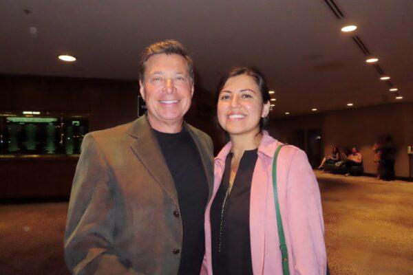 Joey Tafolla and Janna Brunner at Shen Yun Performing Arts at the Segerstrom Center for the Arts in Costa Mesa, Calif., on May 19, 2022. (Alice Sun/The Epoch Times)