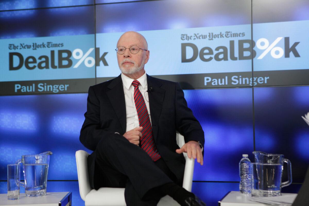 Paul Singer, founder and president of Elliott Management Corporation, speaks onstage during The New York Times DealBook Conference at One World Trade Center in New York City on Dec.11, 2014. (Thos Robinson/Getty Images for New York Times)