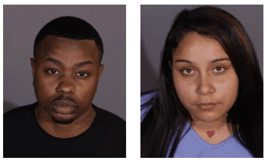 Ashton Dwight Carter (L) and his girlfriend Teresa Whitaker, both of Los Angeles, were arrested on May 17, 2022, in connection with the brazen robbery, which occurred in Hancock Park on May 12, 2022. (Courtesy of Los Angeles Police Department)