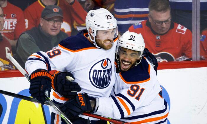 Oilers Rally Past Flames 5-3 in Game 2 to Even Series