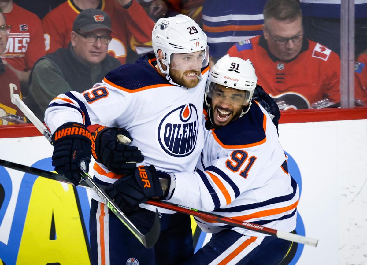 Oilers Rally Past Flames 5-3 in Game 2 to Even Series