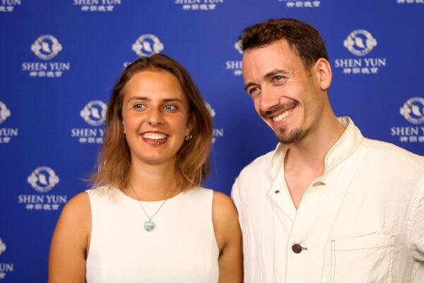 Eylene Heller and Nikolas Schneuwly at the Shen Yun Performing Arts performance at Musical Theater Basel on May 20 (NTD)