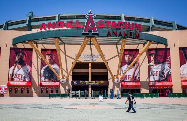 Angel Stadium in Anaheim, Calif., on May 24, 2022. (John Fredricks/The Epoch Times)