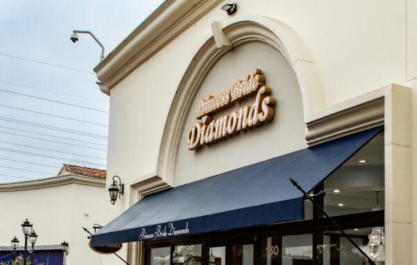 The Princess Bride Diamonds jewelry store in the Bella Terra shopping center in Huntington Beach, Calif., on May 23, 2022. (John Fredricks/The Epoch Times)