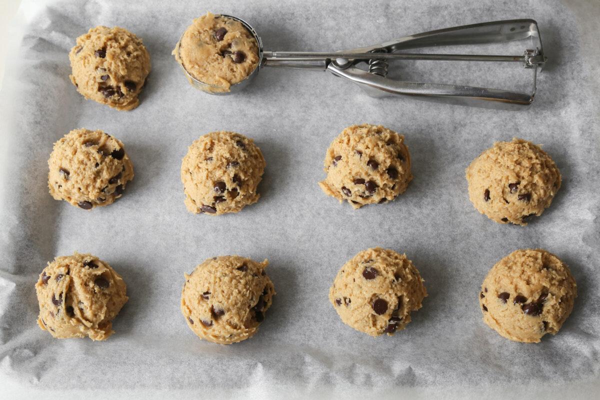 Unbaked chocolate chip cookie dough is shown in a file image. (SewCream/Shutterstock)