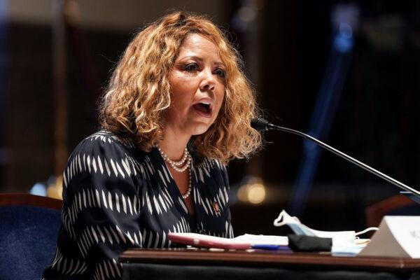 Rep. Lucy McBath (D-Ga.) left the 6th District to run in the neighboring 7th after this election's redistricting process. File photo from June 17, 2020. (Greg Nash/Pool via Reuters)