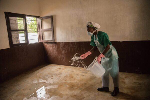 A treatment room at a monkeypox quarantine area in Zomea Kaka, in the Central African Republic, on Oct. 18, 2018. (CHARLES BOUESSEL/AFP via Getty Images)