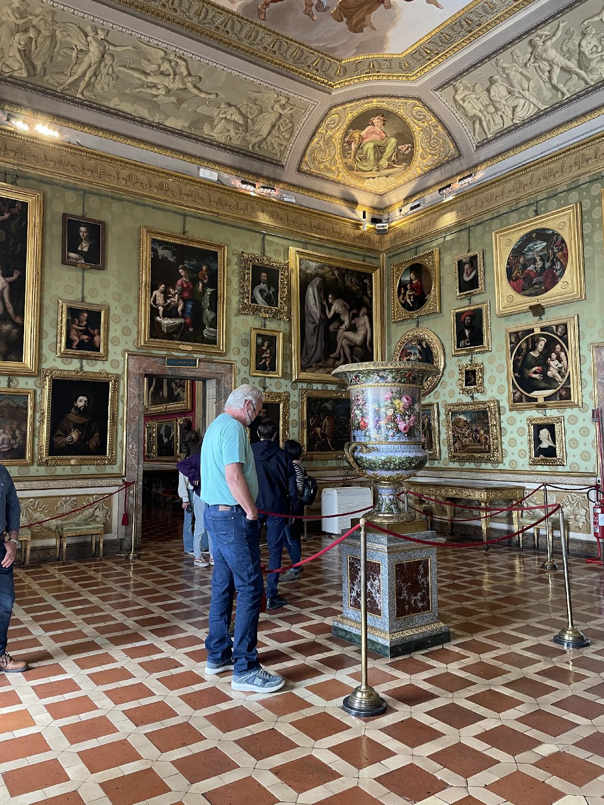 Myriad works of art captivate visitors at the opulent and well-organized Pitti Palace in Florence, Italy. (Photo courtesy of Lesley Sauls Frederikson.)
