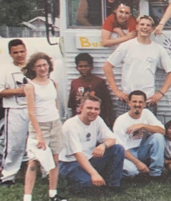 Kash Kelly (C) as a youth in 1998 at the Hammond Campus of The Gate church in Hammond, Ind. (Courtesy of J. Calaway)