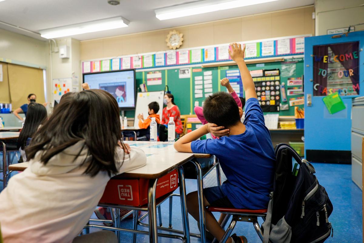 Students in a classroom in New York City on Sept. 27, 2021. (Michael Loccisano/Getty Images)
