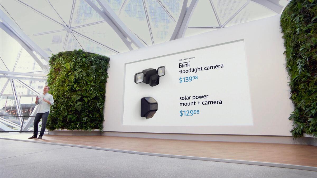 Ring founder and chief inventor Jamie Siminoff introduces the Blink Floodlight Camera and Solar Power Mount + Camera during Amazon Devices and Services Announcement, on Sept. 28, 2021. (Jamie McCarthy/Getty Images)