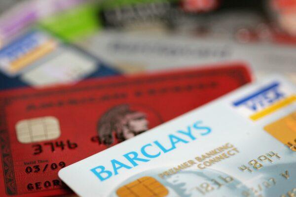 Illustration credit cards are pictured in London, England on April 28, 2007. (Daniel Berehulak/Getty Images)