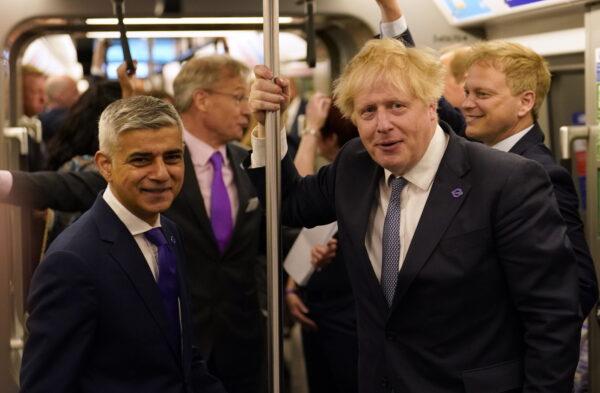 Undated photo of then-Prime Minister Boris Johnson and Mayor of London Sadiq Khan. (Andrew Matthews/PA Media)
