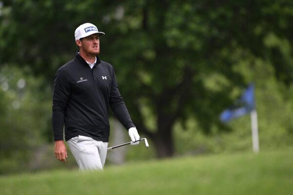 Mito Pereira looks on during the third round of the PGA Championship golf tournament at Southern Hills Country Club in Tulsa, Okla., on May 21, 2022. (Orlando Ramirez/USA TODAY Sports via Reuters)