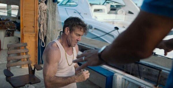 Captain Wade (Dennis Quaid, L) and Omar (Jimmy Gonzales) don’t see eye-to-eye at first, in “Blue Miracle.” (Netflix)