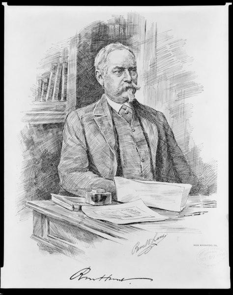  A half- length portrait of Richard Morris Hunt seated at a desk, 1894. (Library of Congress / Public Domain)